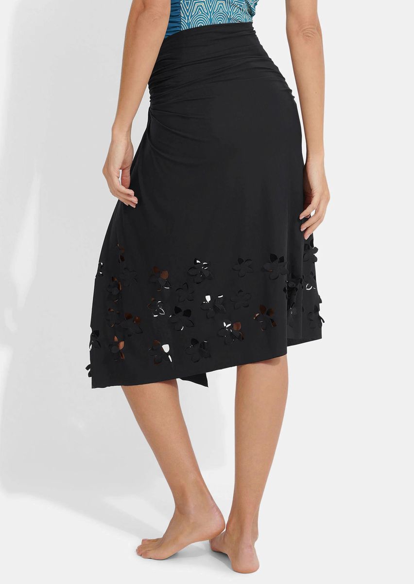 Pareo mit Laser-Cut Blütenmuster