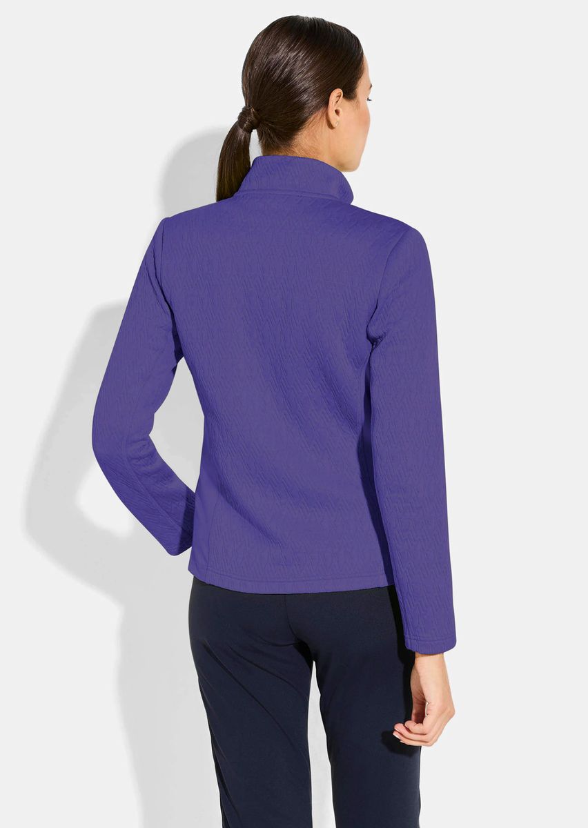 Strukturierte Freizeitjacke mit Stehkragen