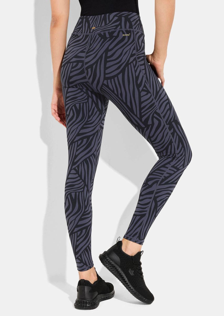 Hochbund-Leggings mit abstraktem Muster