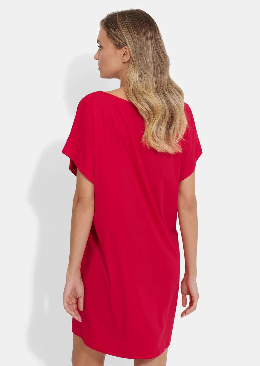 Minimalistisches Kurzarm-Strandkleid