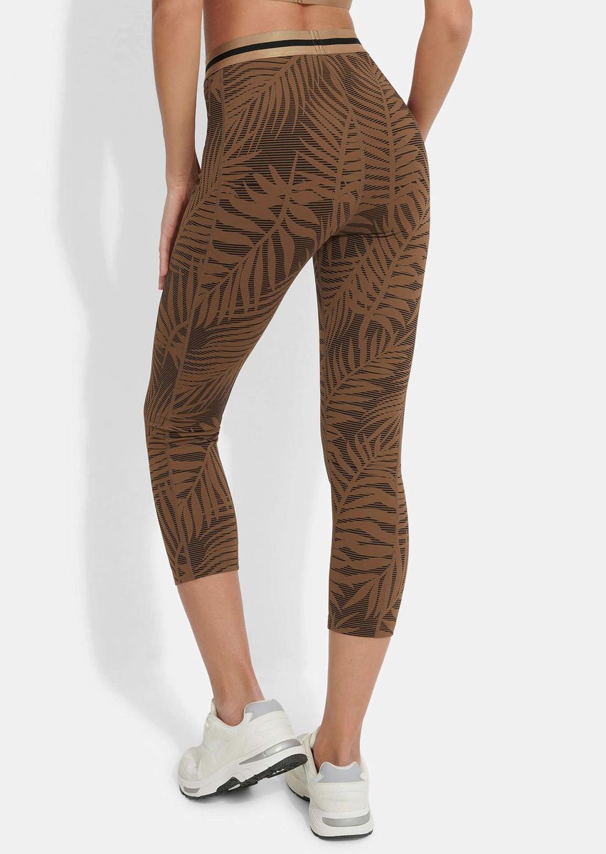 7/8-Leggings mit Palmenmuster