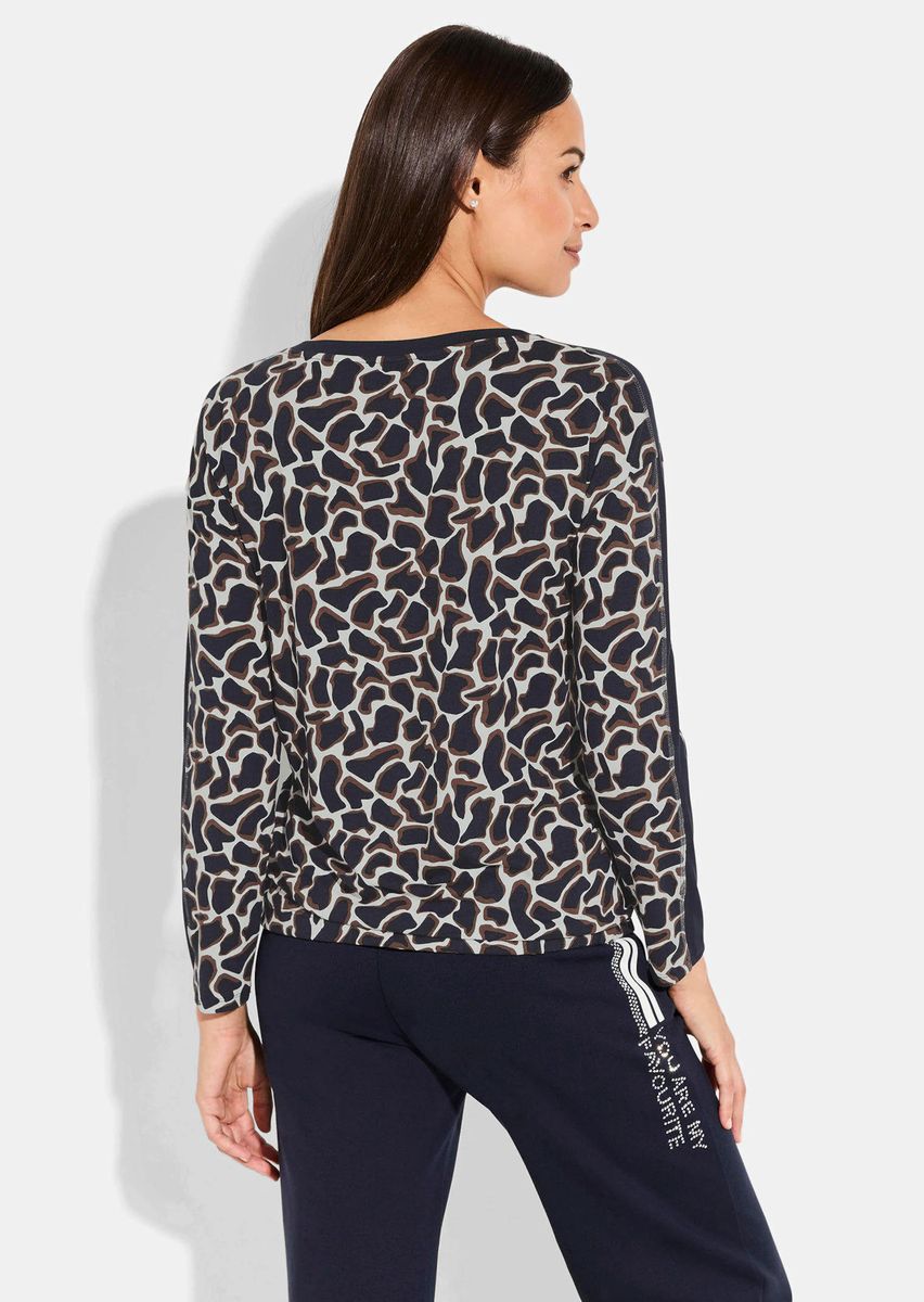 Langarmshirt mit Allover Animal Print