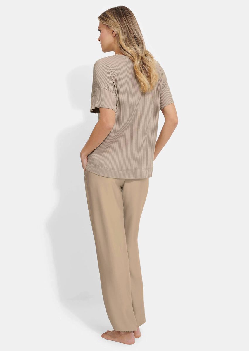 Loungewear-Set mit Ripp-Oberteil