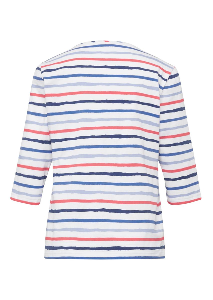 Gestreiftes Baumwolljersey Freizeit-Shirt
