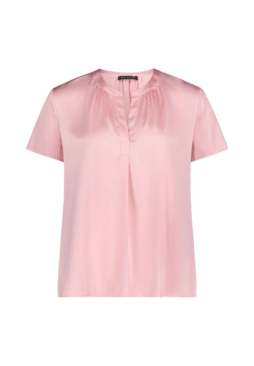 Elegante kurzärmelige Satinbluse