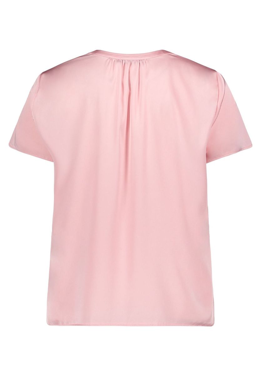 Elegante kurzärmelige Satinbluse