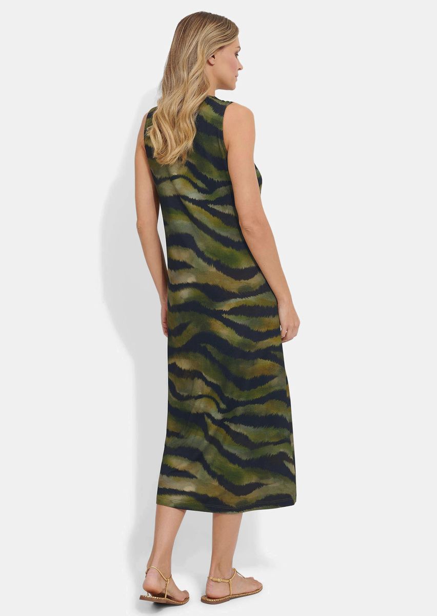 Ärmelloses Midikleid mit Animal-Print