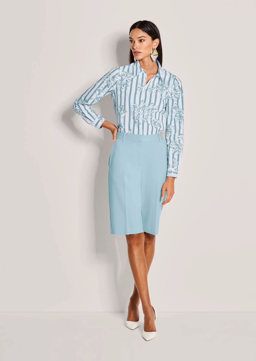 Elegante Jersey-Bermuda mit Stretch