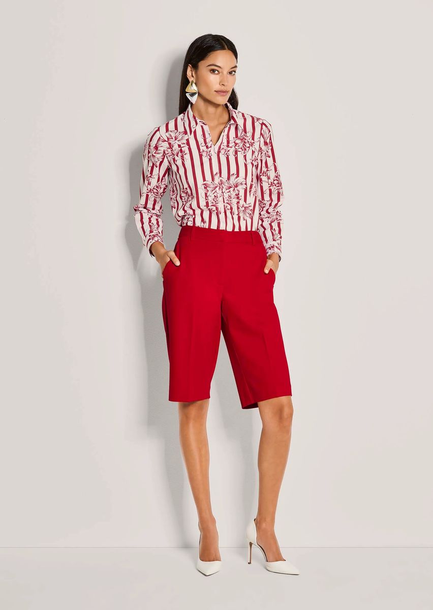 Elegante Jersey-Bermuda mit Stretch