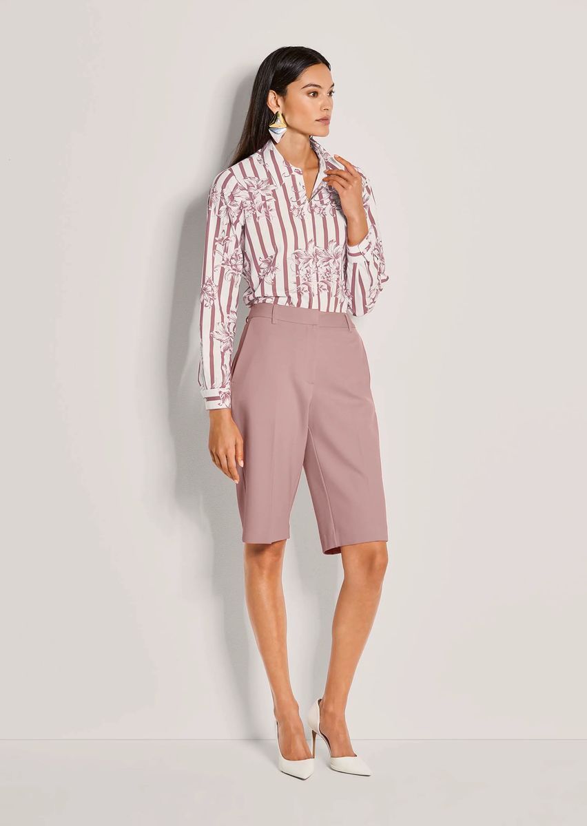 Elegante Jersey-Bermuda mit Bügelfalten