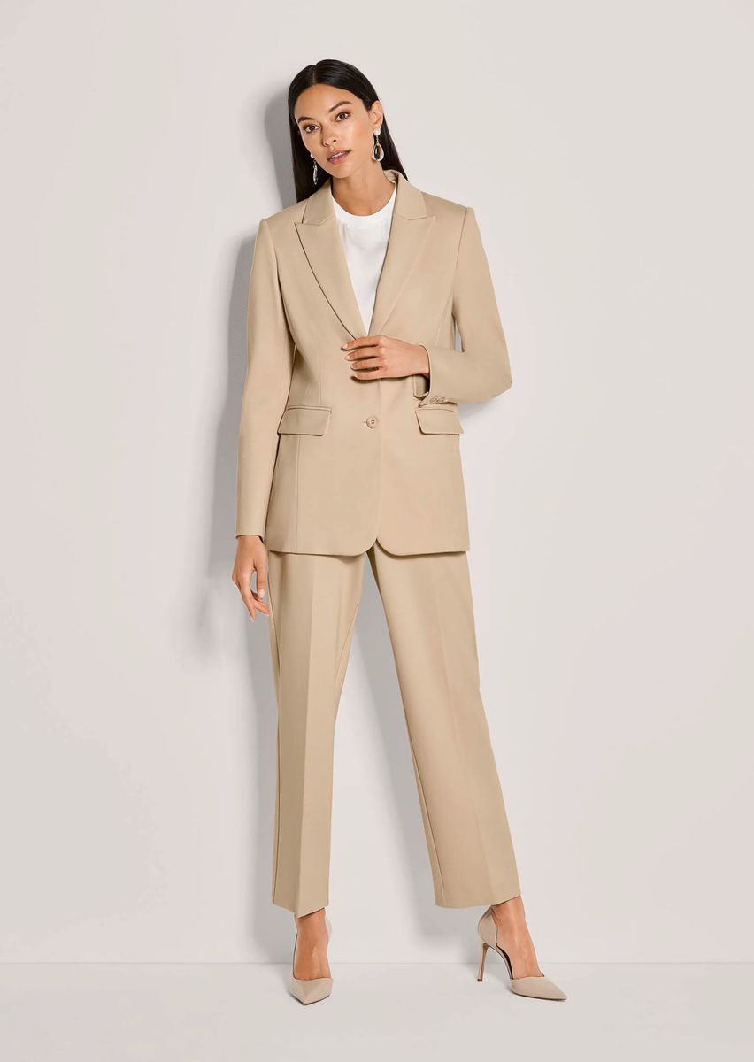 Verlängerter Blazer mit Reverskragen