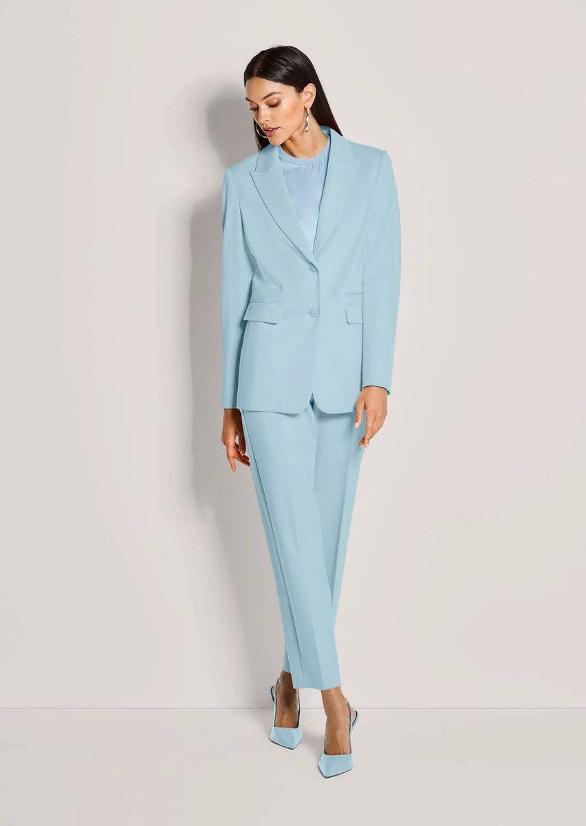 Leicht Verlängerter Reverskragen-Stretch-Blazer