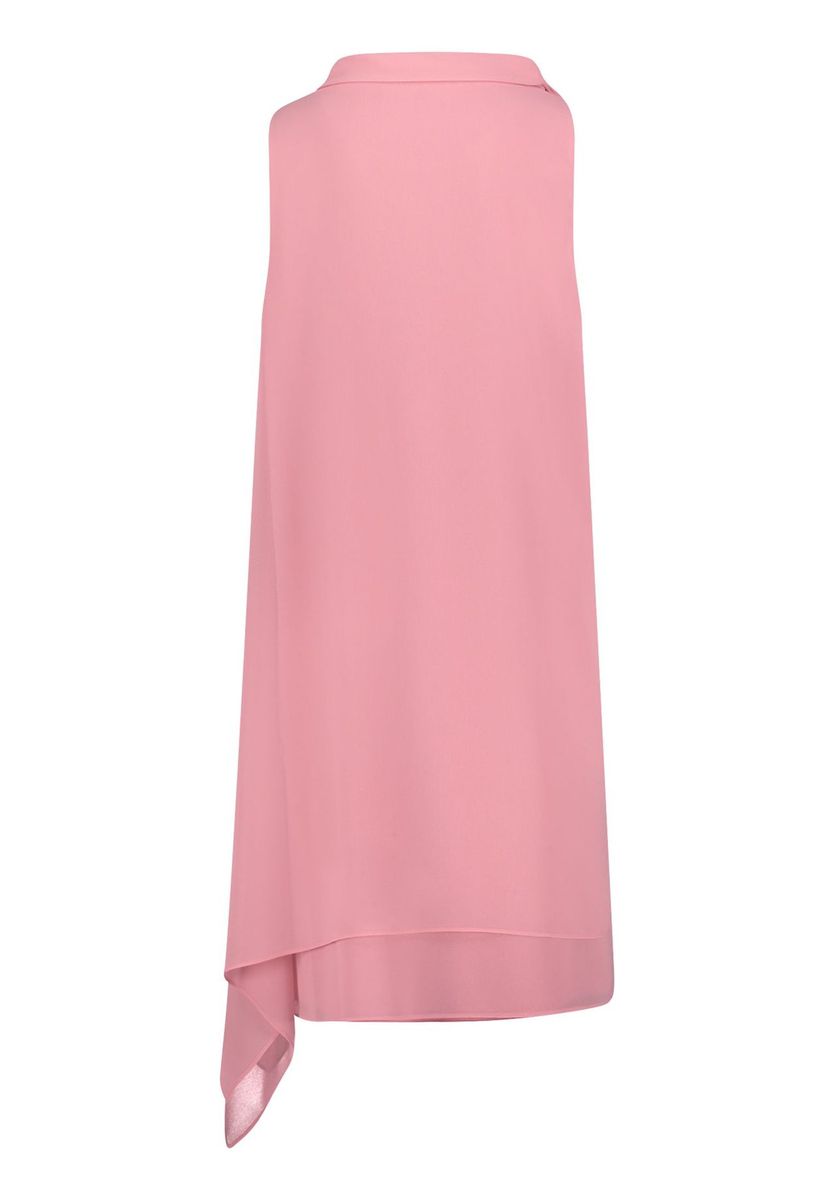 Asymmetrische ärmellose Bluse mit Halsband