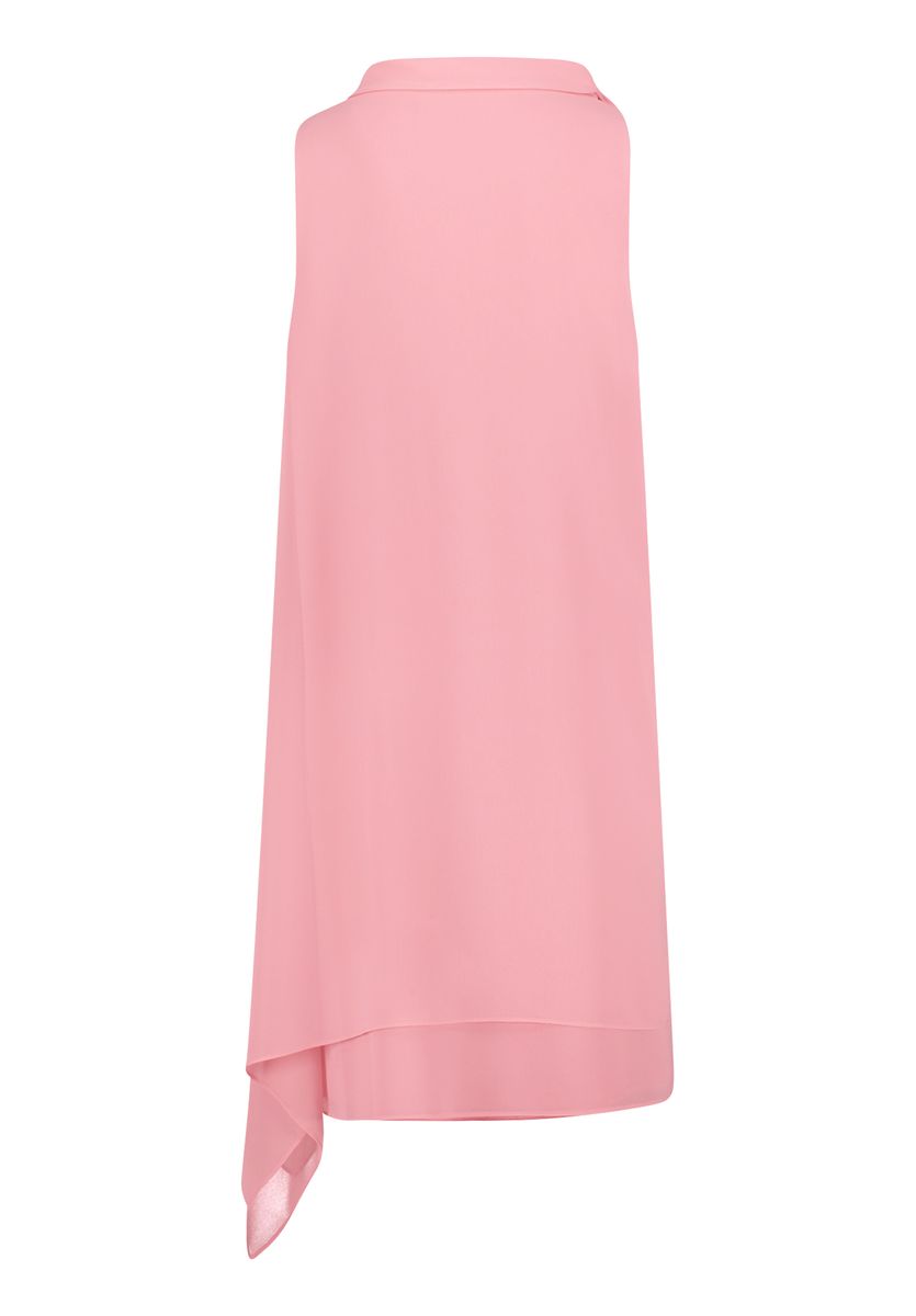 Asymmetrische ärmellose Bluse mit Halsband