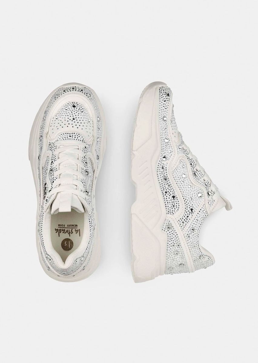 Chunky Sneaker mit Strassbesatz