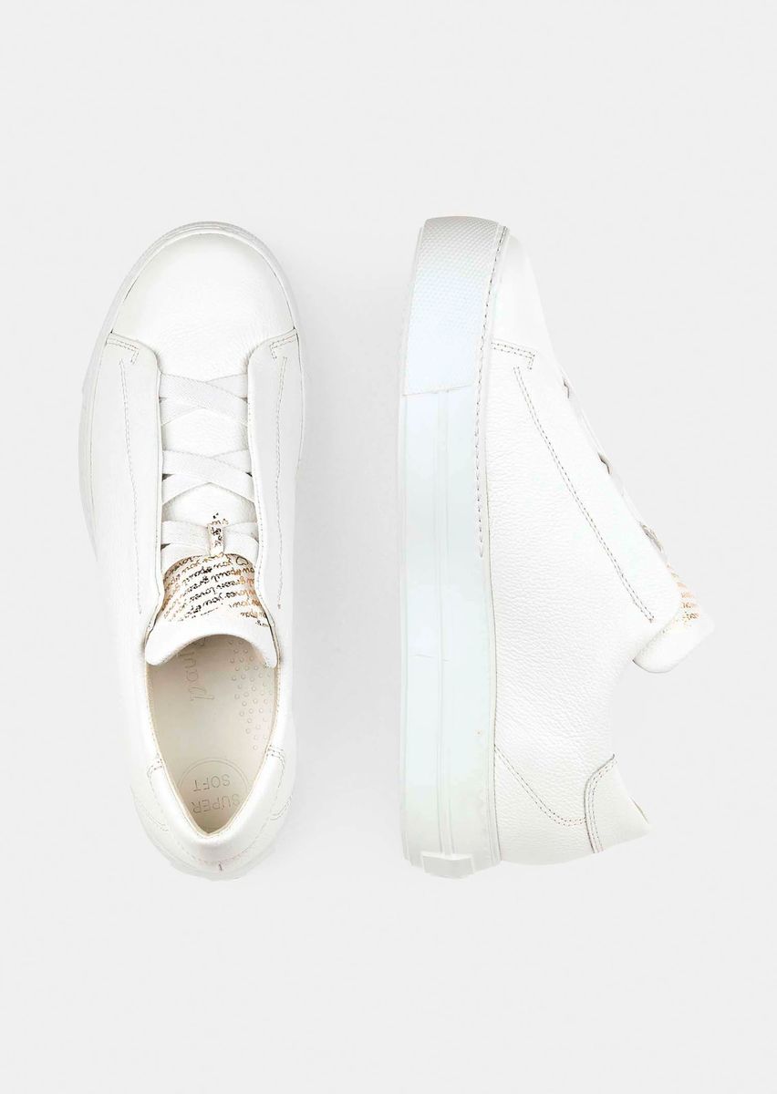 Minimalistische Plateau-Leder-Sneaker zum Reinschlüpfen