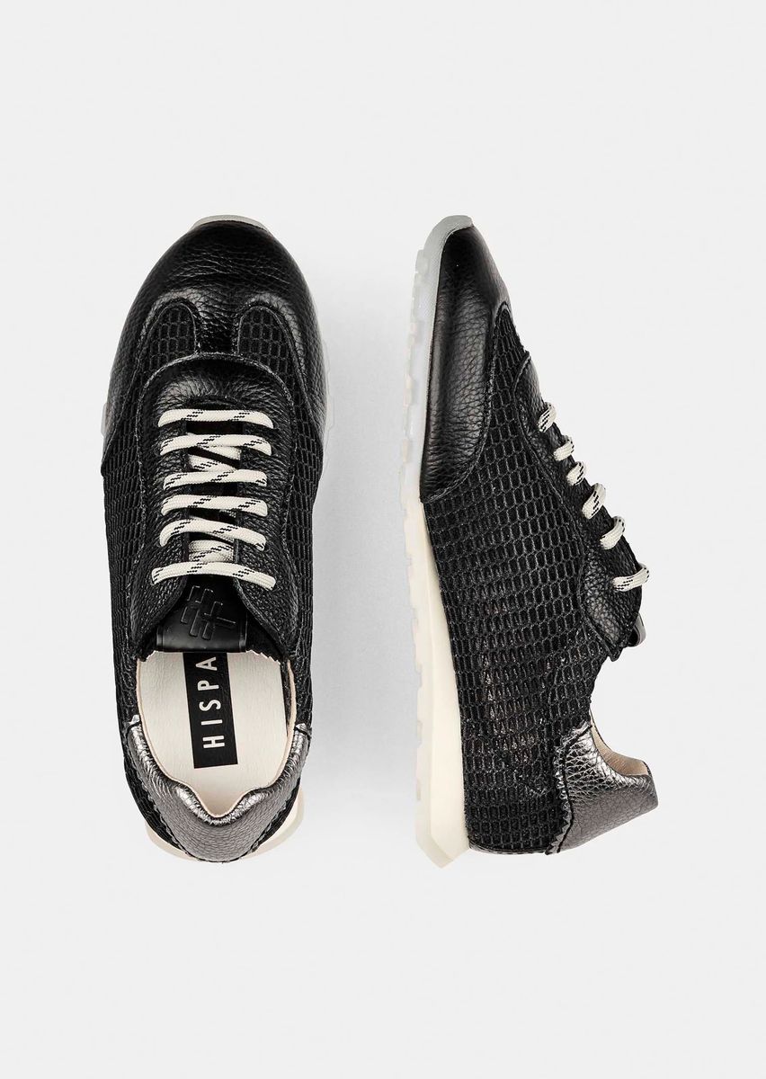 Sportlich-elegante Sneaker mit Mesh und Leder