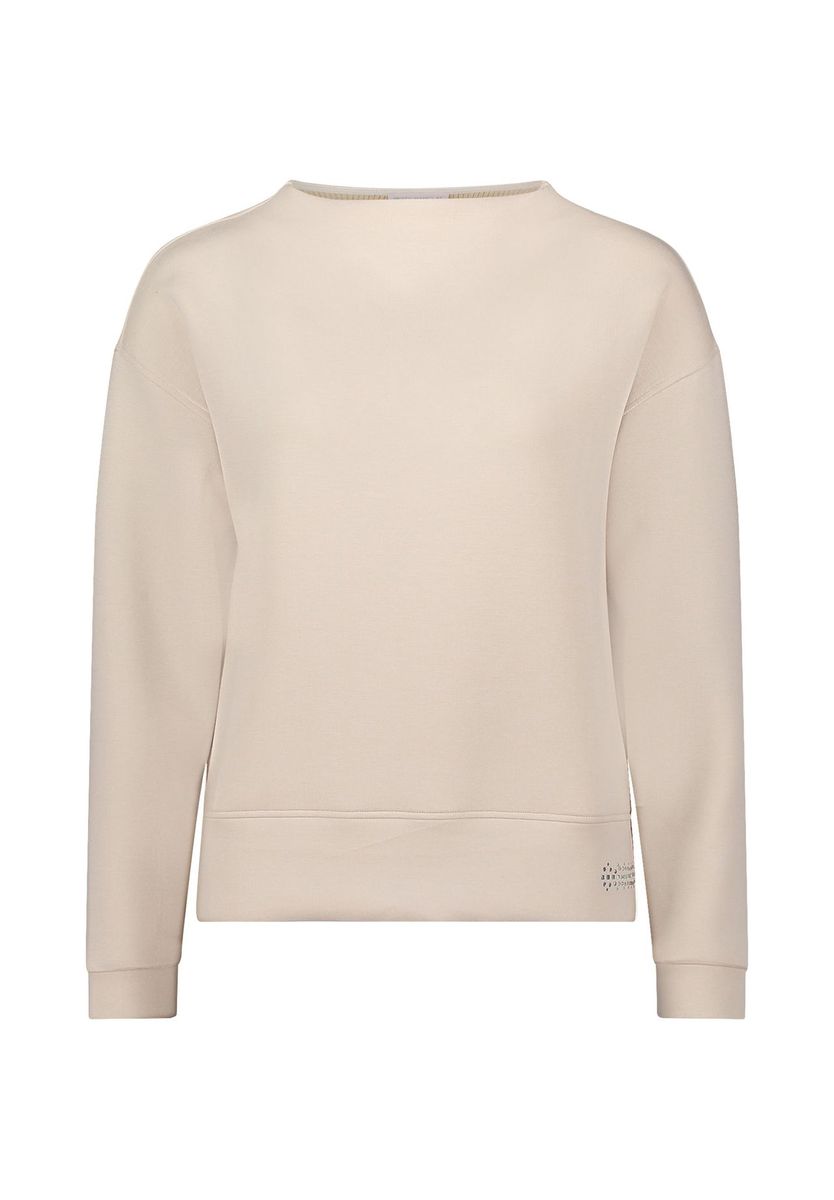Minimalistisches beiges Rollkragen-Sweatshirt