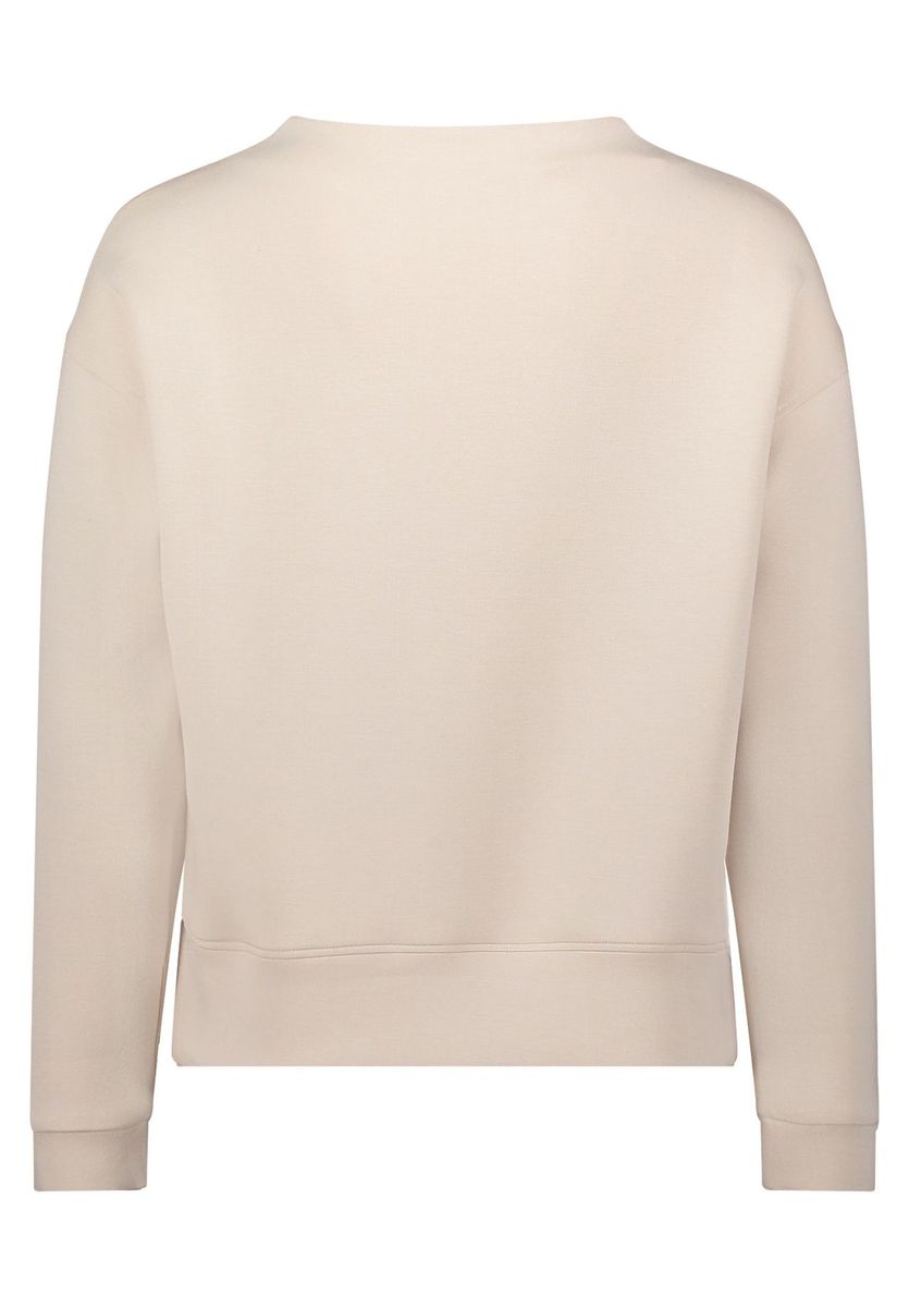 Minimalistisches beiges Rollkragen-Sweatshirt