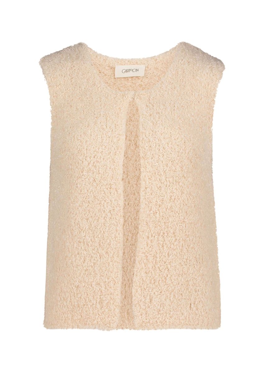 Ärmellose Bouclé Strickweste
