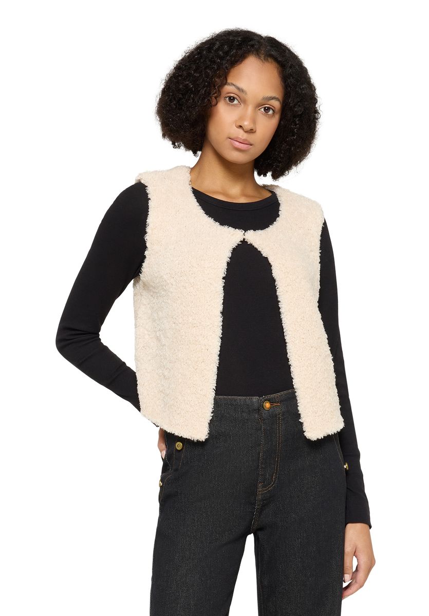Ärmellose Bouclé Strickweste