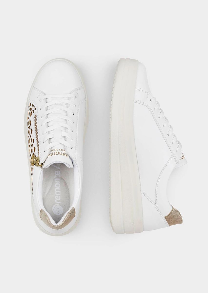 Plateau-Sneaker mit dekorativem Lochmuster