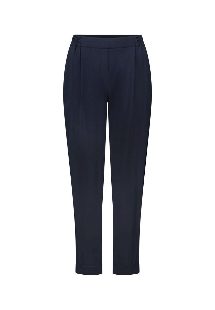 Marineblaue Relaxed-Fit Cropped Hose