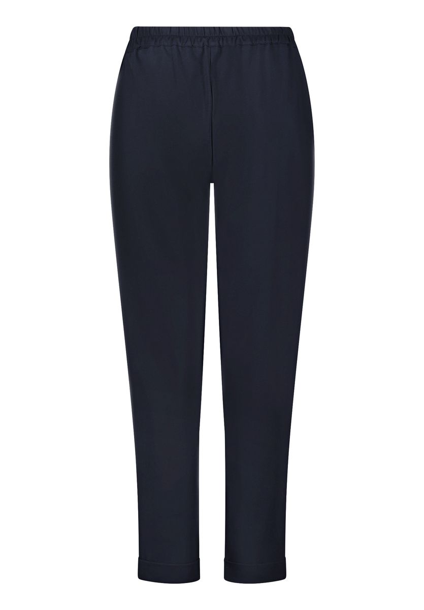 Marineblaue Relaxed-Fit Cropped Hose