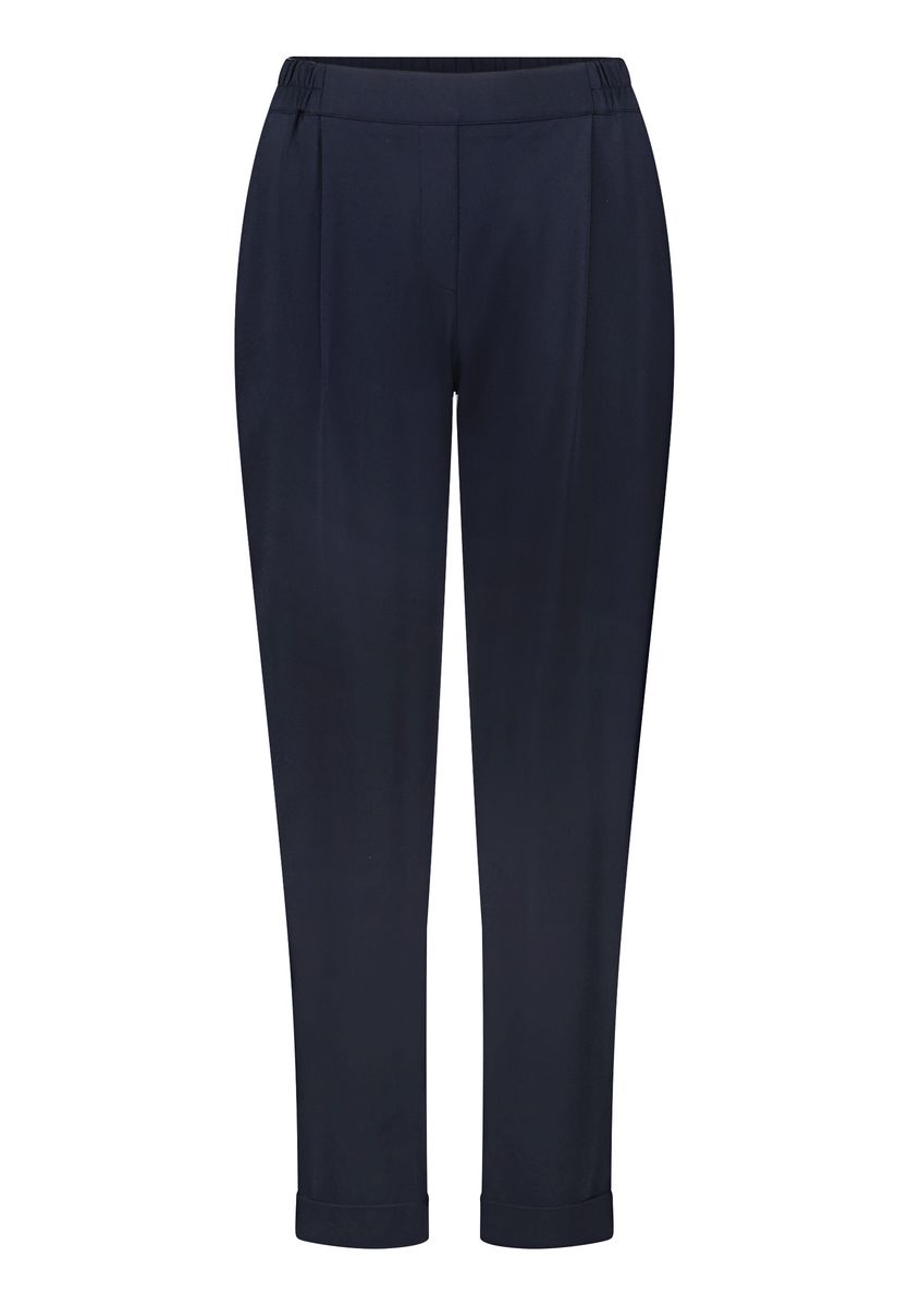 Marineblaue Relaxed-Fit Cropped Hose