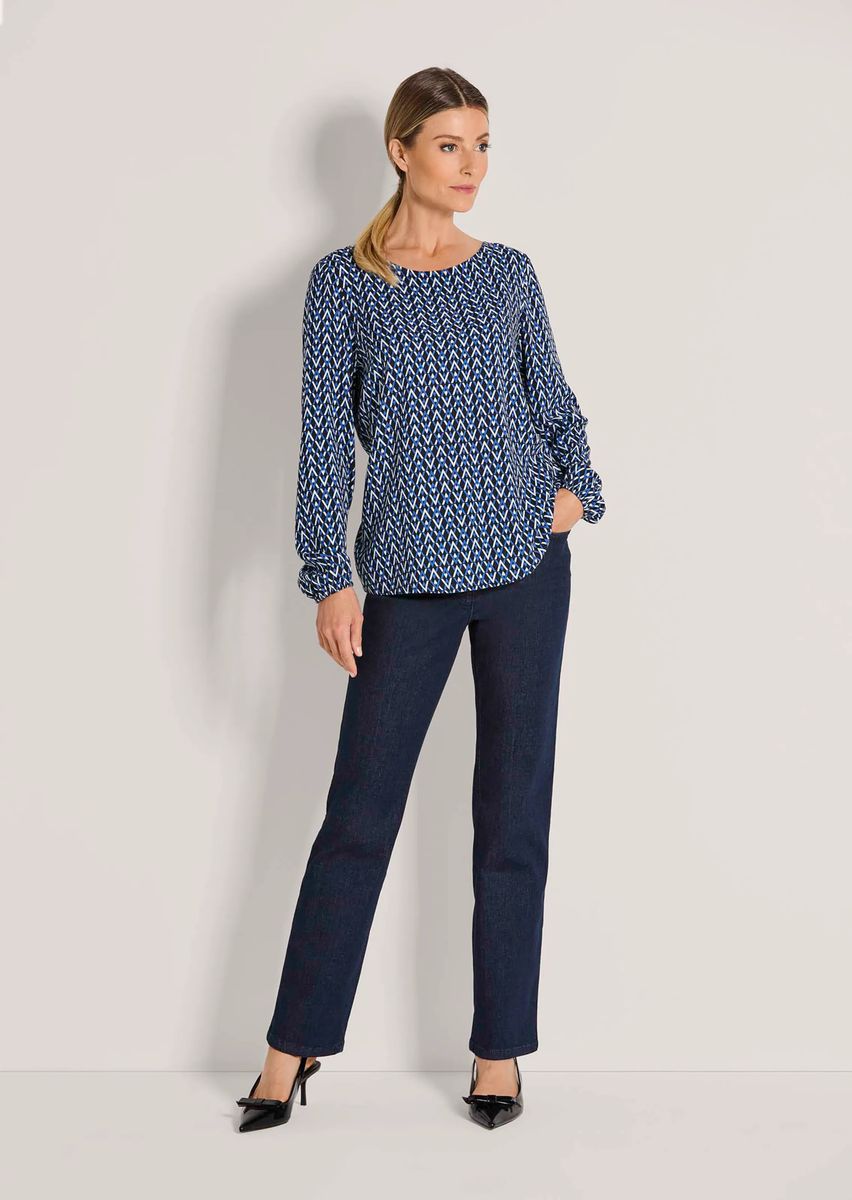 Elegante Viskosebluse mit Grafikprint