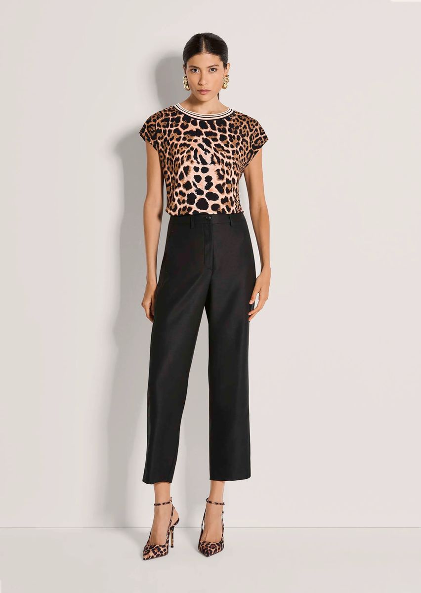 Culotte aus Lyocell-Leinen-Mix