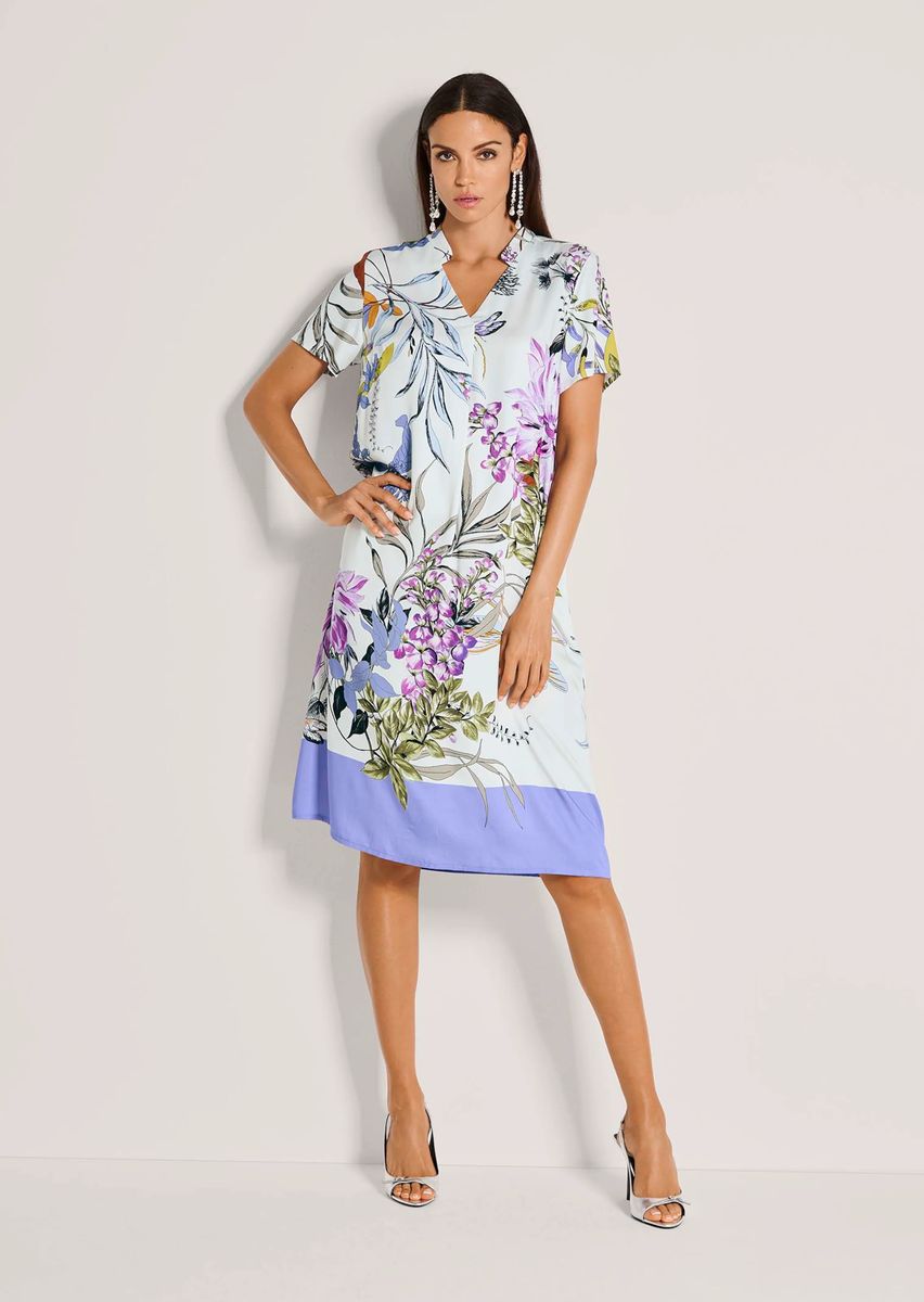 H-Linie Kleid mit Blumenmuster