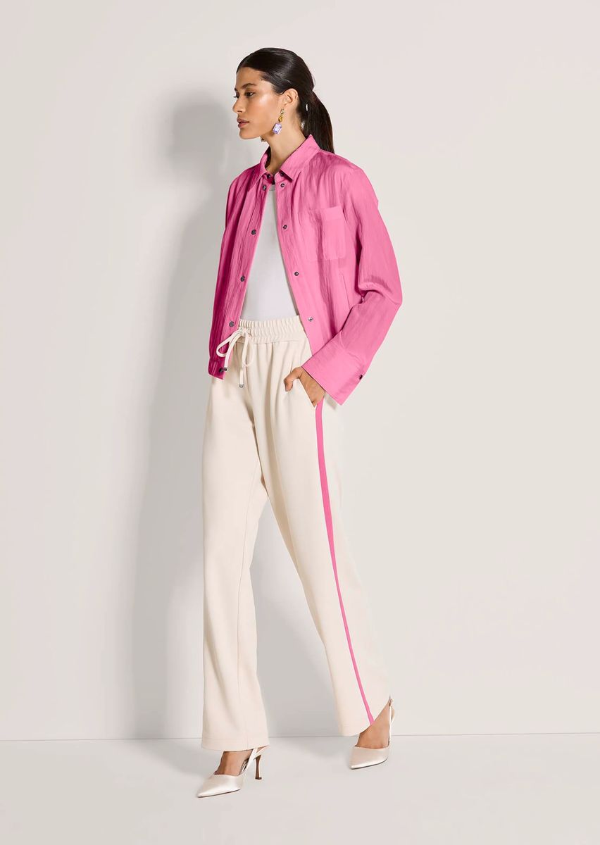 Sportliche Blouson-Bluse mit Druckknöpfen