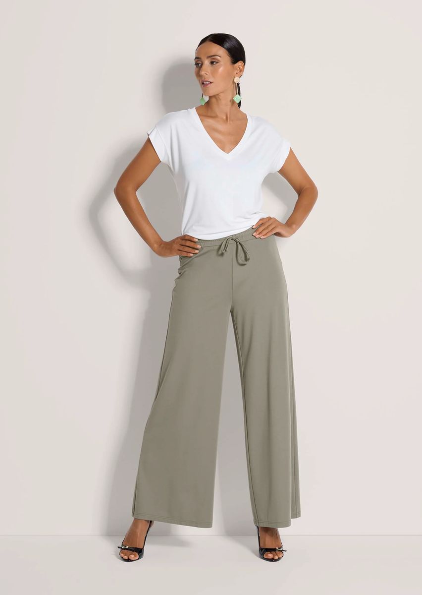 Weite Jerseyhose mit Tunnelzug