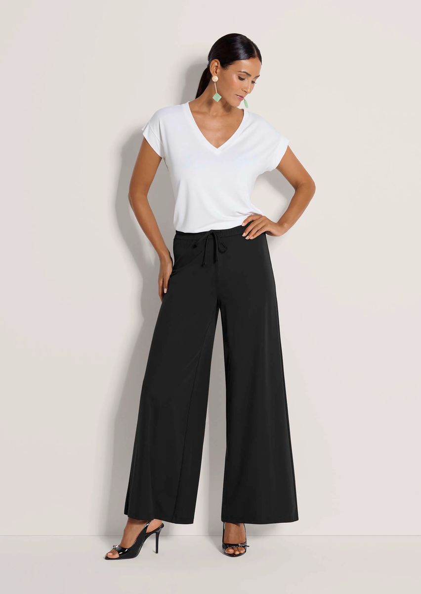 Weite Jerseyhose mit Tunnelzug