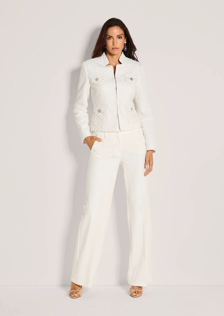 Tailleirter Blazer aus Jersey-Jacquard
