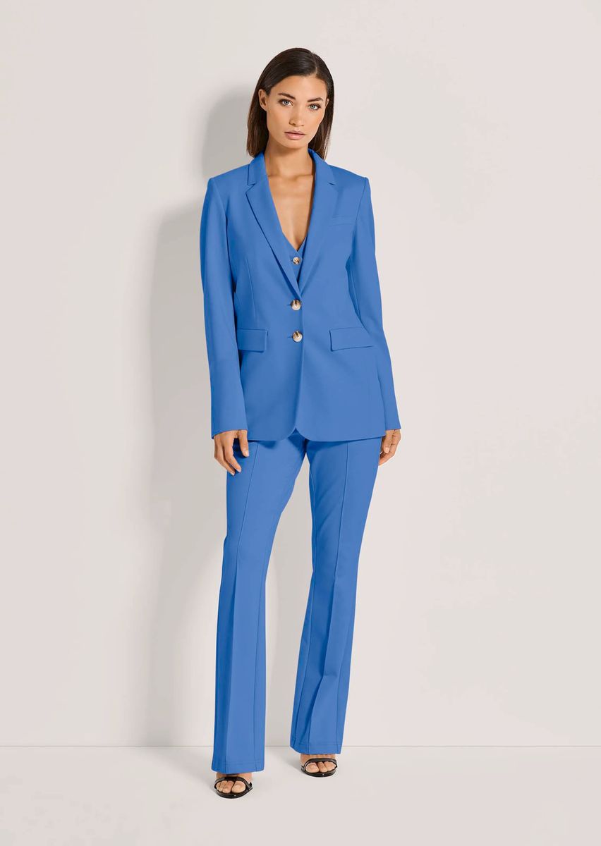 Langer Taillierter Jersey-Blazer