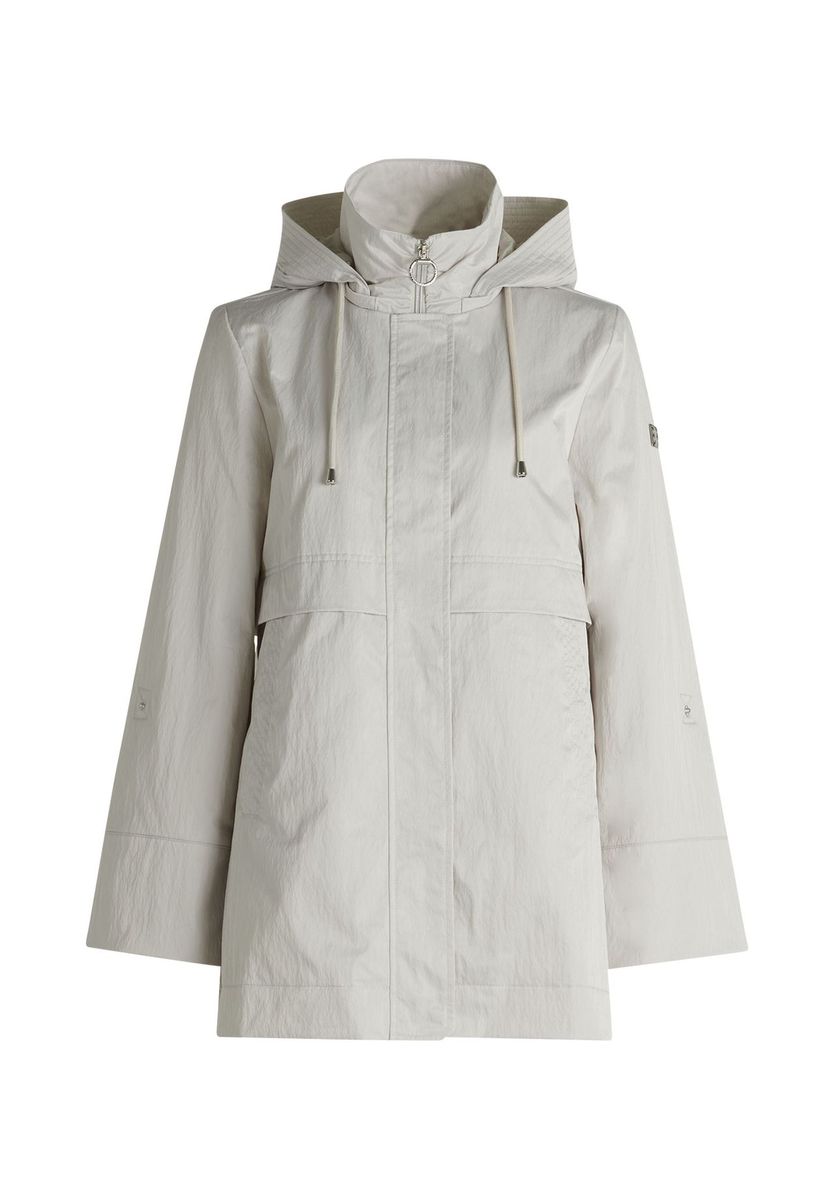 Outdoorjacke mit Kapuze und Stehkragen