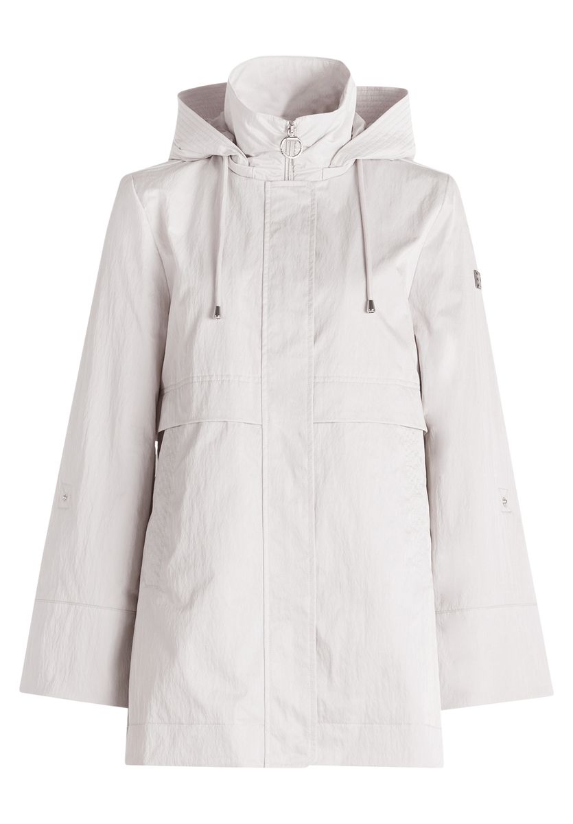Outdoorjacke mit Kapuze und Stehkragen