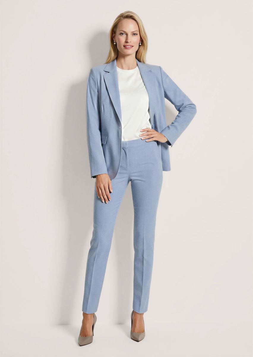 Taillierter Ein-Knopf-Revers-Blazer