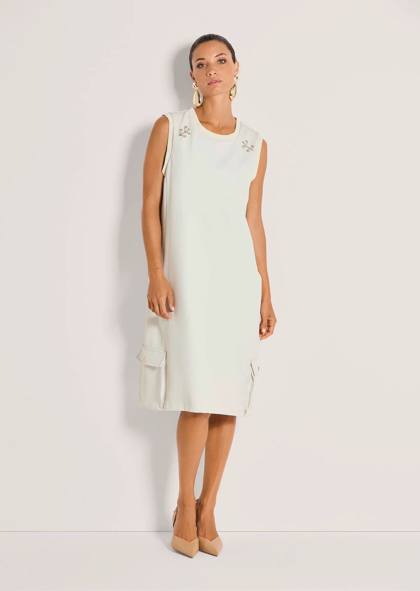Ärmelloses H-Linien-Kleid mit Spangen