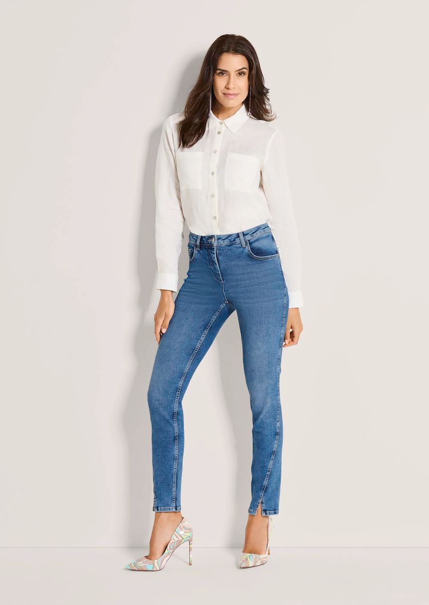 Slim-Jeans mit markanter Frontnaht