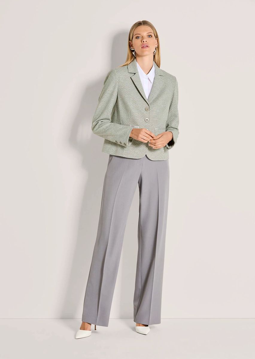Strukturierter Jerseyblazer mit Wabenmuster