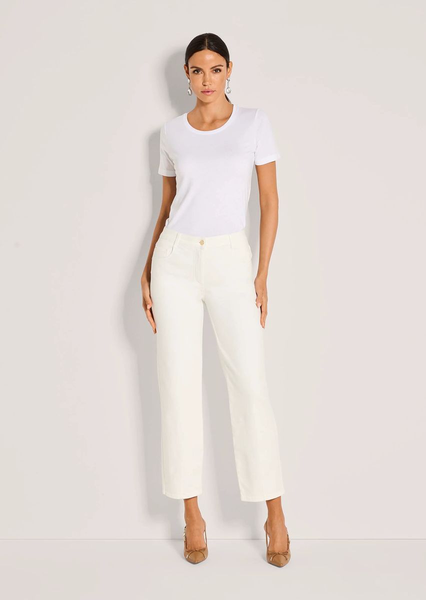 Verkürzte Jeans mit O-Shape