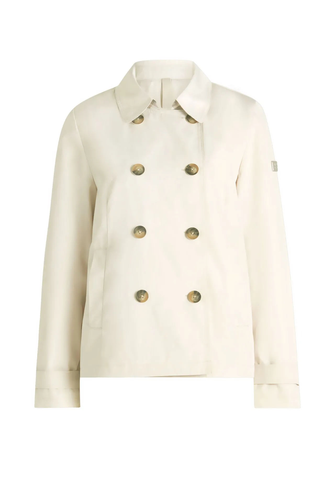 Doppelreihiger lässiger kurzer Trenchcoat