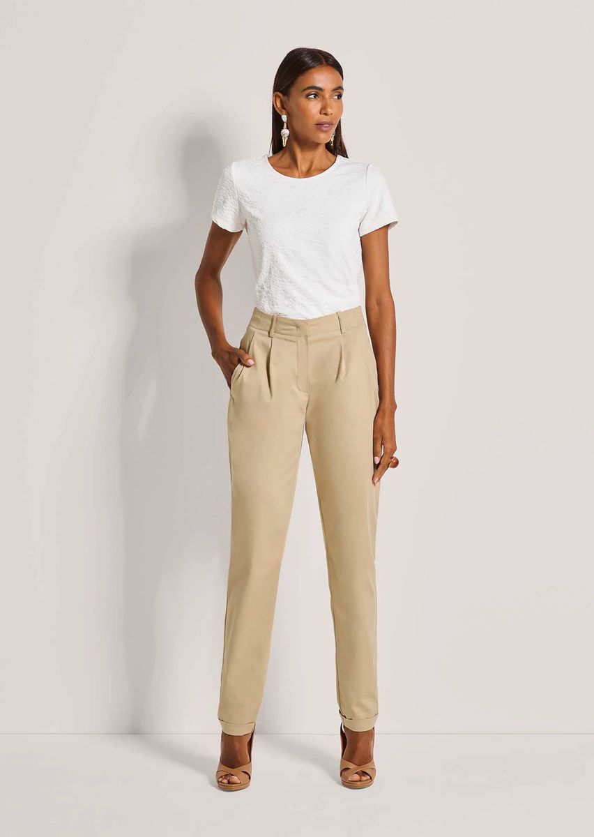 Elegante Chinohose mit Bundfalte