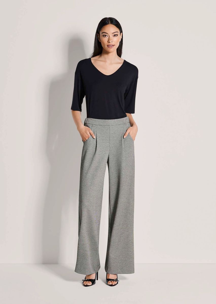 Weite Jerseyhose mit Minimaldessin