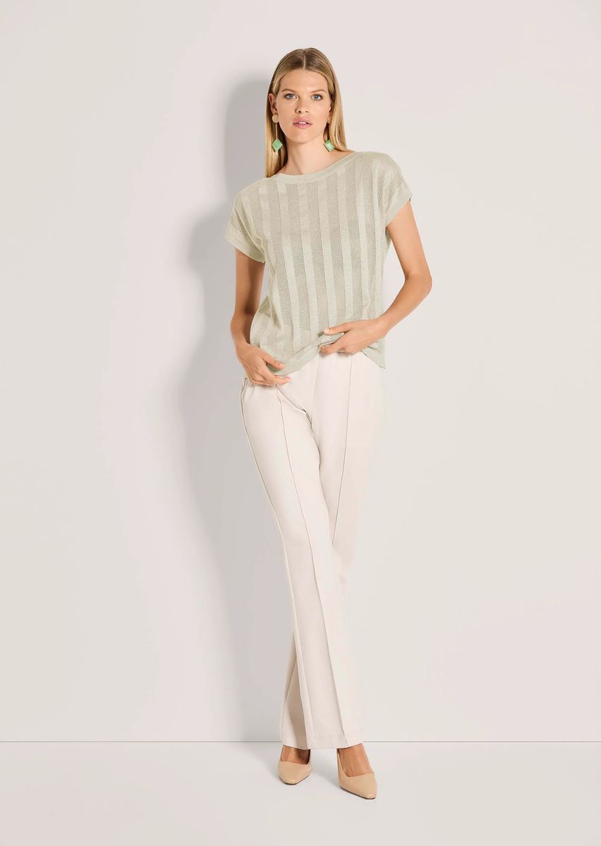 Feinstrick-Top mit Ajour-Muster