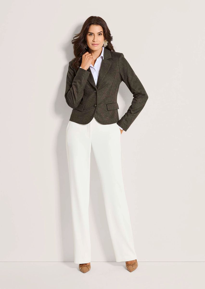 Klassischer einreihiger Melange-Blazer