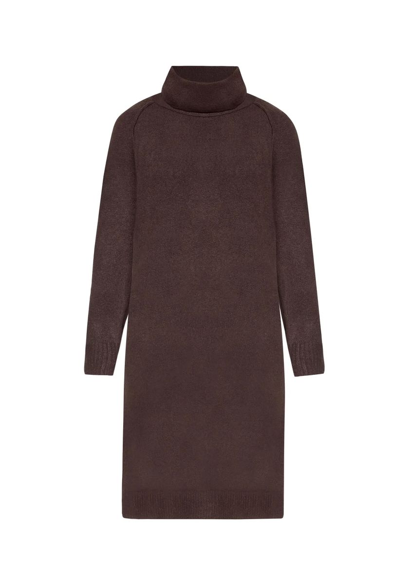 Lässiges Strickkleid mit Rollkragen